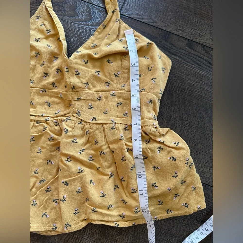 American Eagle Outfitters Yellow Floral Tank Top Size Small - Picture 5 of 5